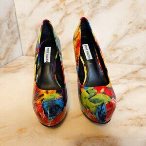 Steve Madden Nala Multicolor Platform Pumps, Size 8.5
